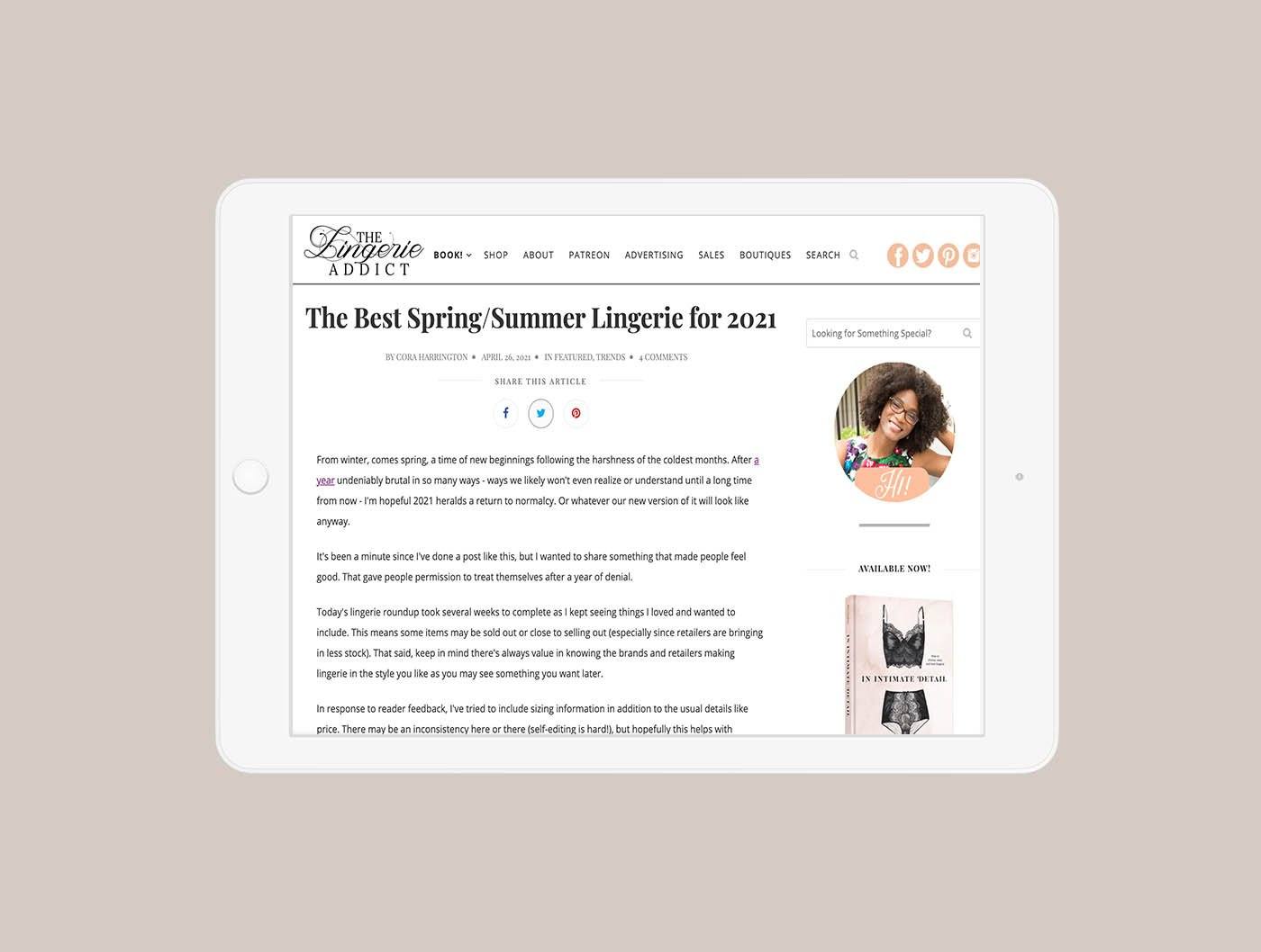 The Lingerie Addict, April 2021