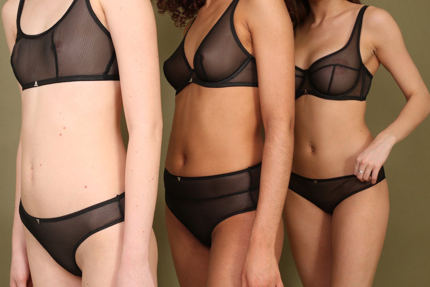 Various bra cup sizes in Beija London Stripes, Black