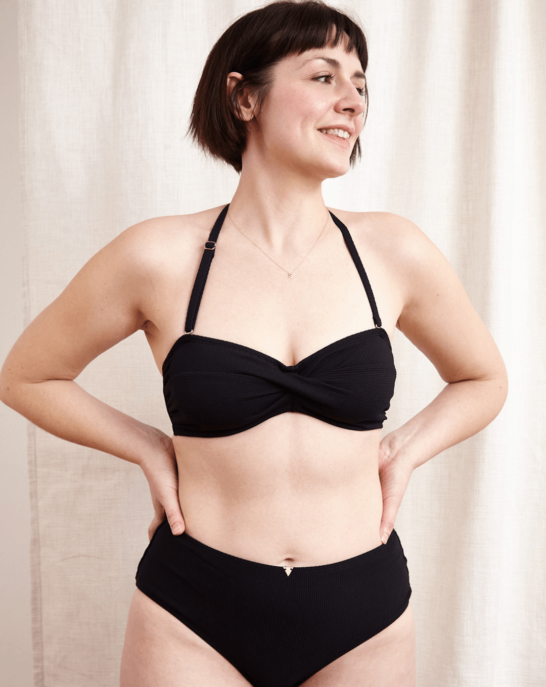 Get Wet Strapless Y Bikini Top in Black Y Bikini Fashion
