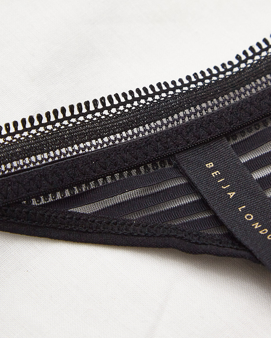 Stripes Thong in Black Thongs Core