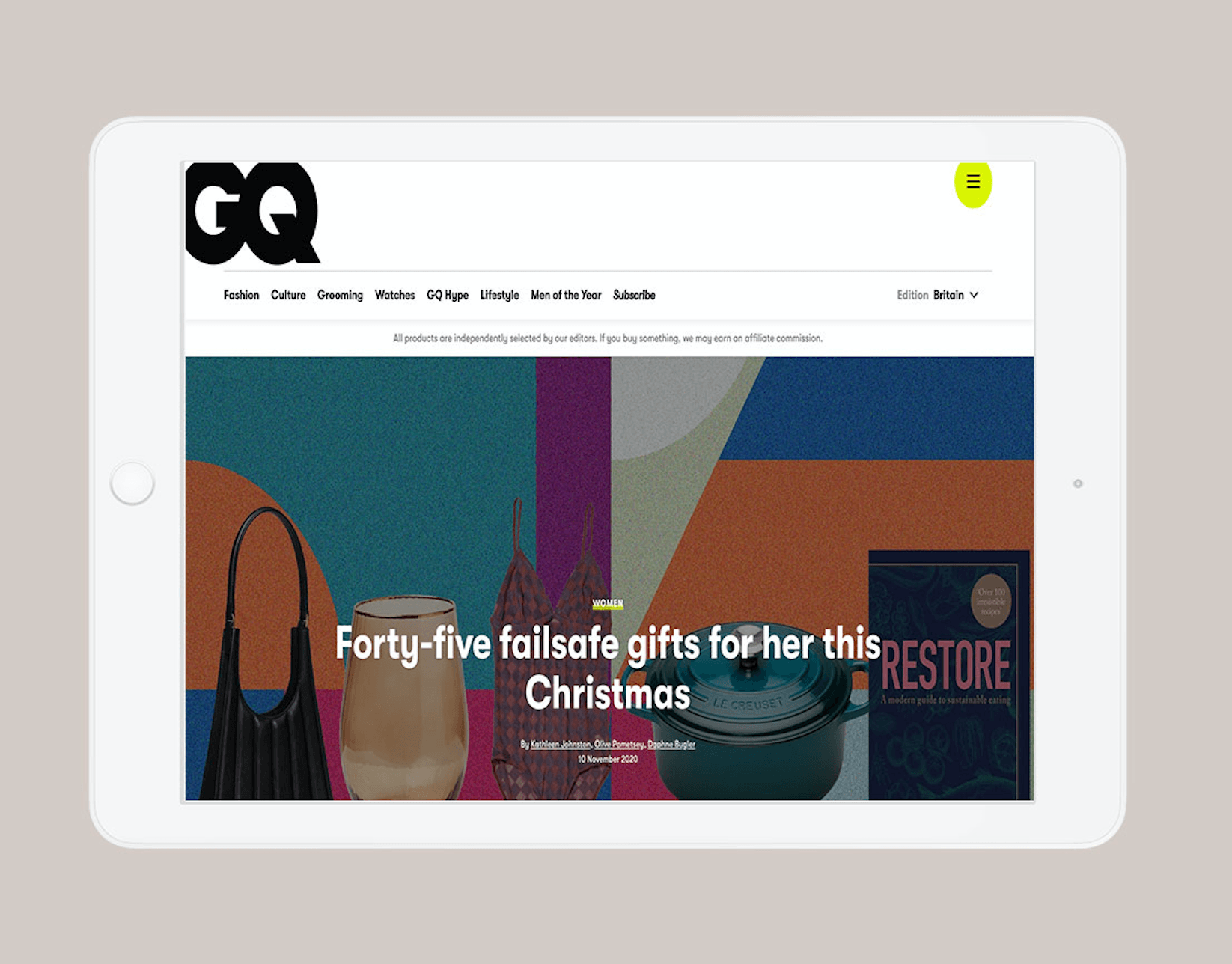 GQ, November 2020