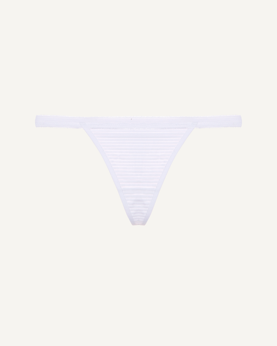 Stripes Thong in White